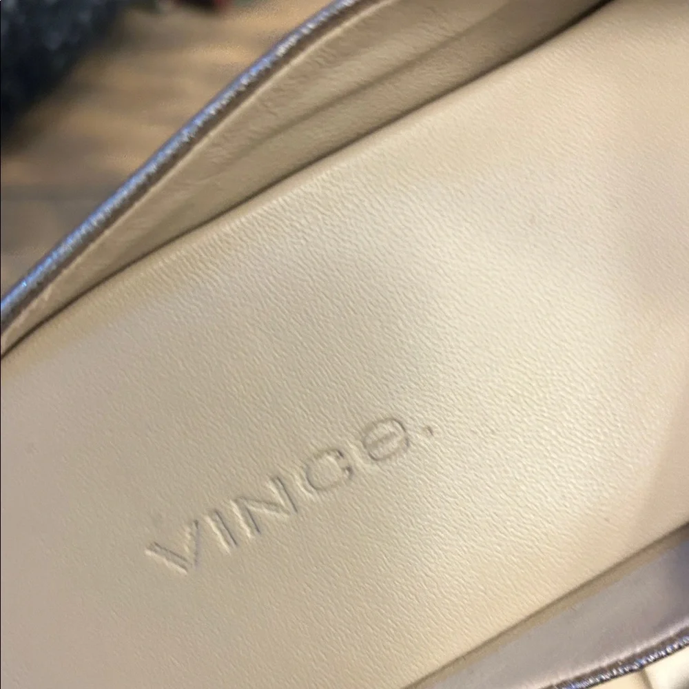 Vince Women's Metallic Slide Sandals - Picture 2 of 5